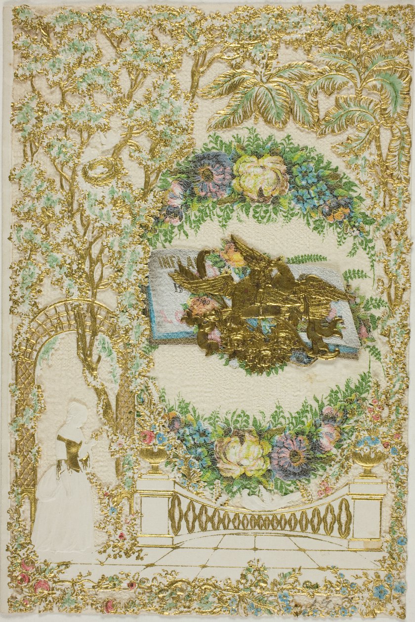 Nimetön Valentine (Nainen puutarhassa) tekijältä Unknown artist