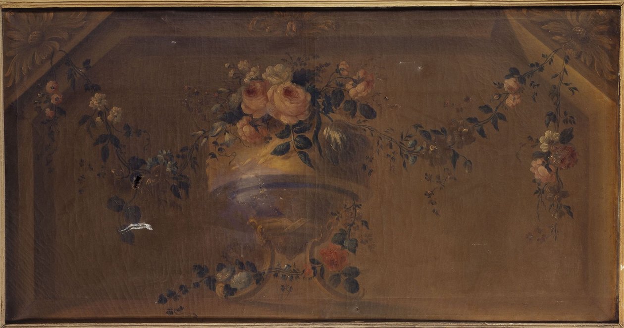 Kukkamaljakko kapealla paikalla. Vuosien 1769 ja 1789 välillä (öljy kankaalle). tekijältä Unknown artist