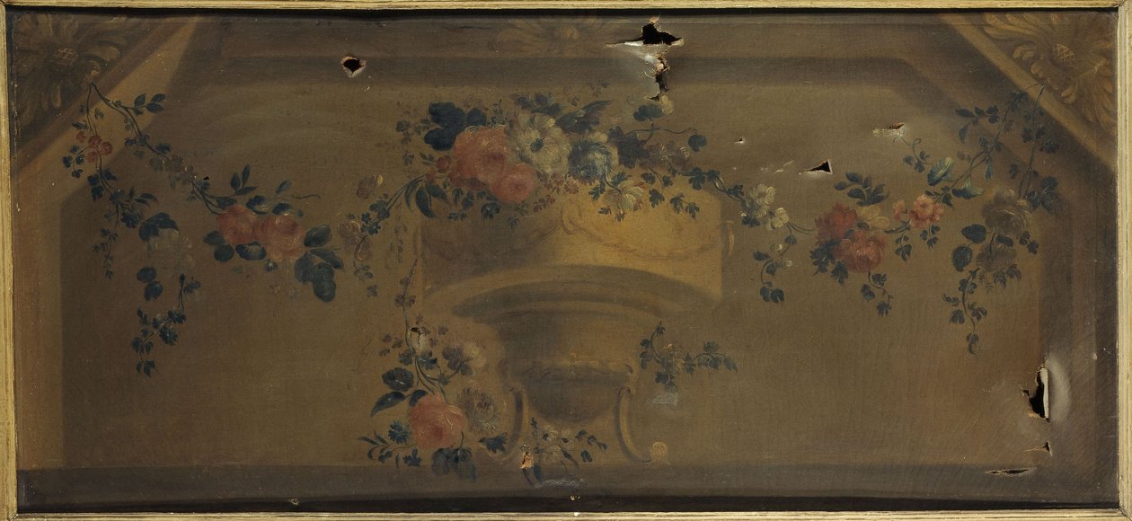 Kukkamaljakko kapealla paikalla. Vuosien 1769 ja 1789 välillä (öljy kankaalle). tekijältä Unknown artist
