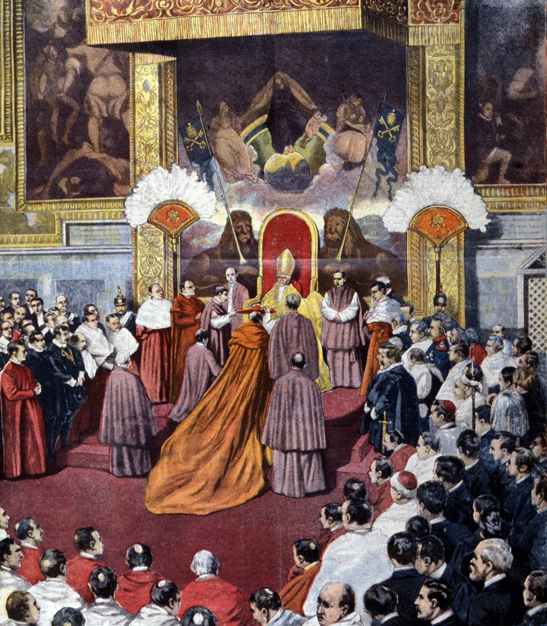 Vatikaanin konsistoria, jota johtaa paavi Leo XIII tekijältä Unknown artist