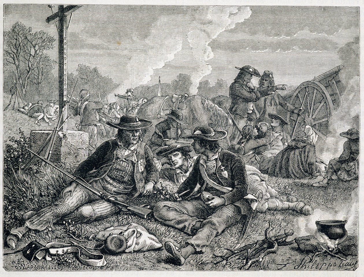 Vendean kapinalliset - kaiverrus tekijältä Unknown artist