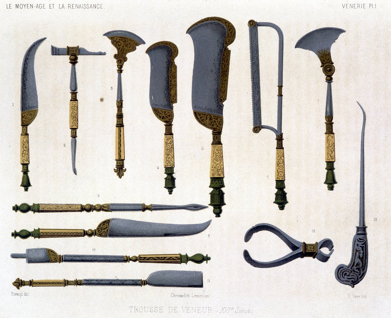 Venerie board: 1500-luvun vanurisarja. Lacroixin teoksessa "Keskiaika ja renessanssi". tekijältä Unknown artist