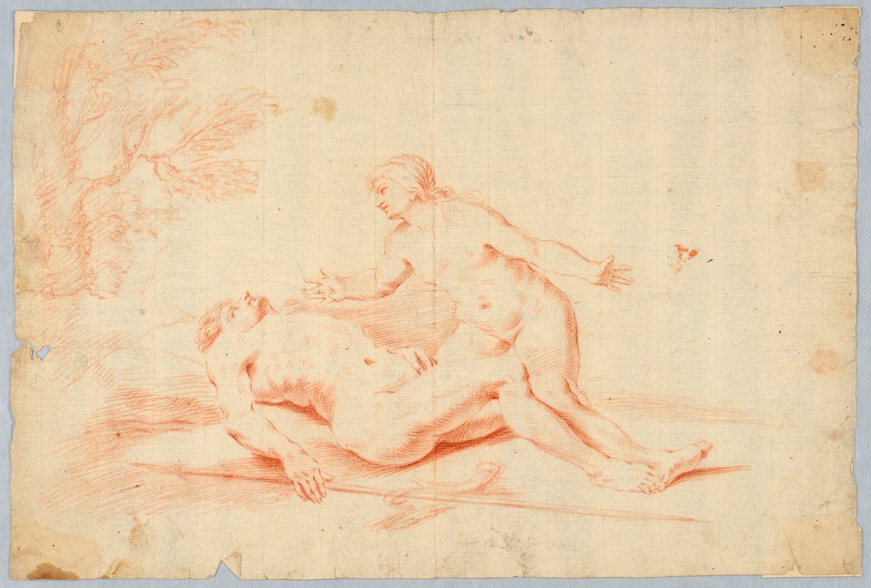 Venus nukkuvan Adoniksen vieressä tekijältä Unknown artist