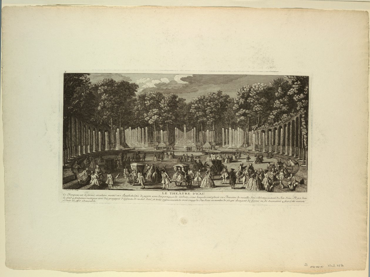 Versailles, puutarhat, vesiteatteri tekijältä Unknown artist