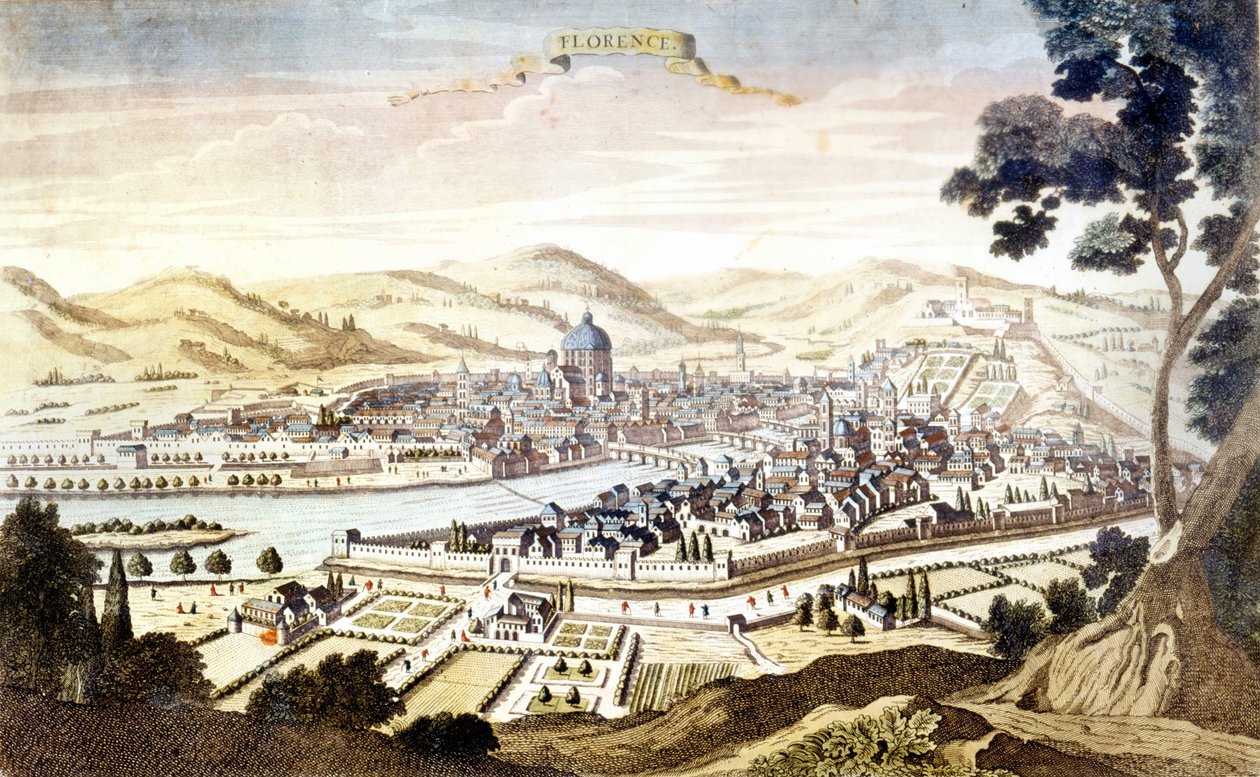 Näkymä Firenzestä 1700-luvulla tekijältä Unknown artist