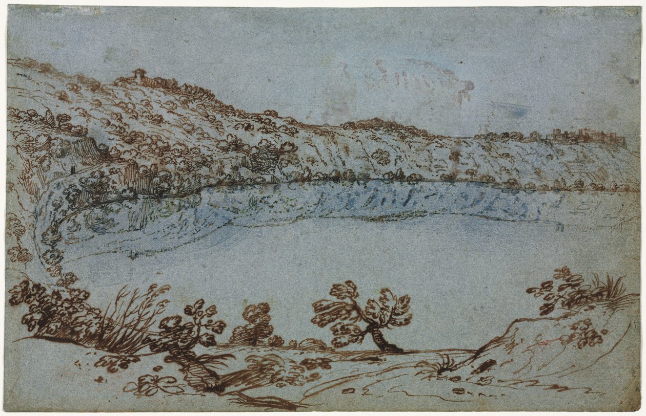 Näkymä Nemi-järvelle (recto) tekijältä Unknown artist