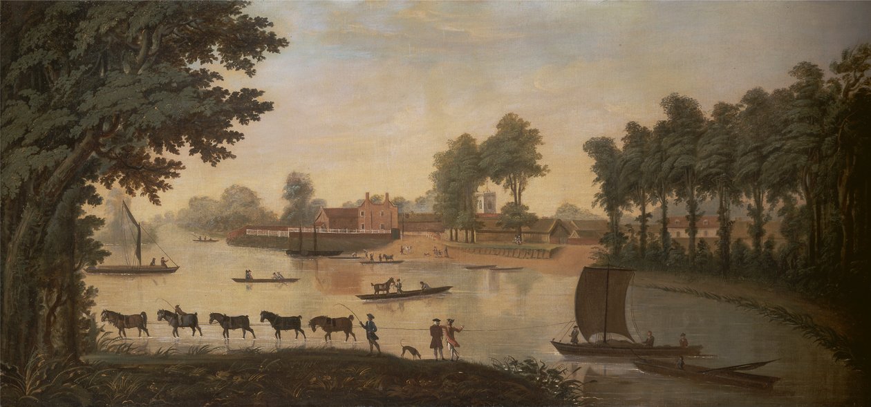Näkymä Sheppertonista Thames-joella tekijältä Unknown artist