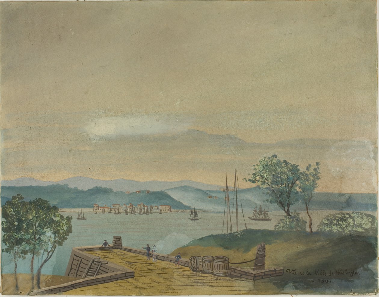 Näkymä Washingtonin kaupungista vuonna 1807 tekijältä Unknown artist