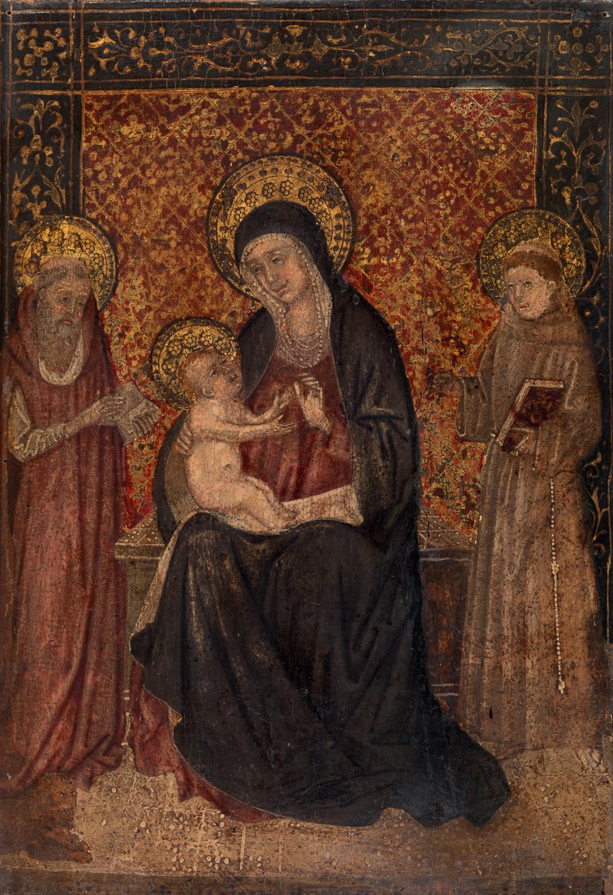 Neitsyt ja lapsi pyhien Hieronymuksen ja Franciscus Assisilaisen kanssa tekijältä Unknown artist