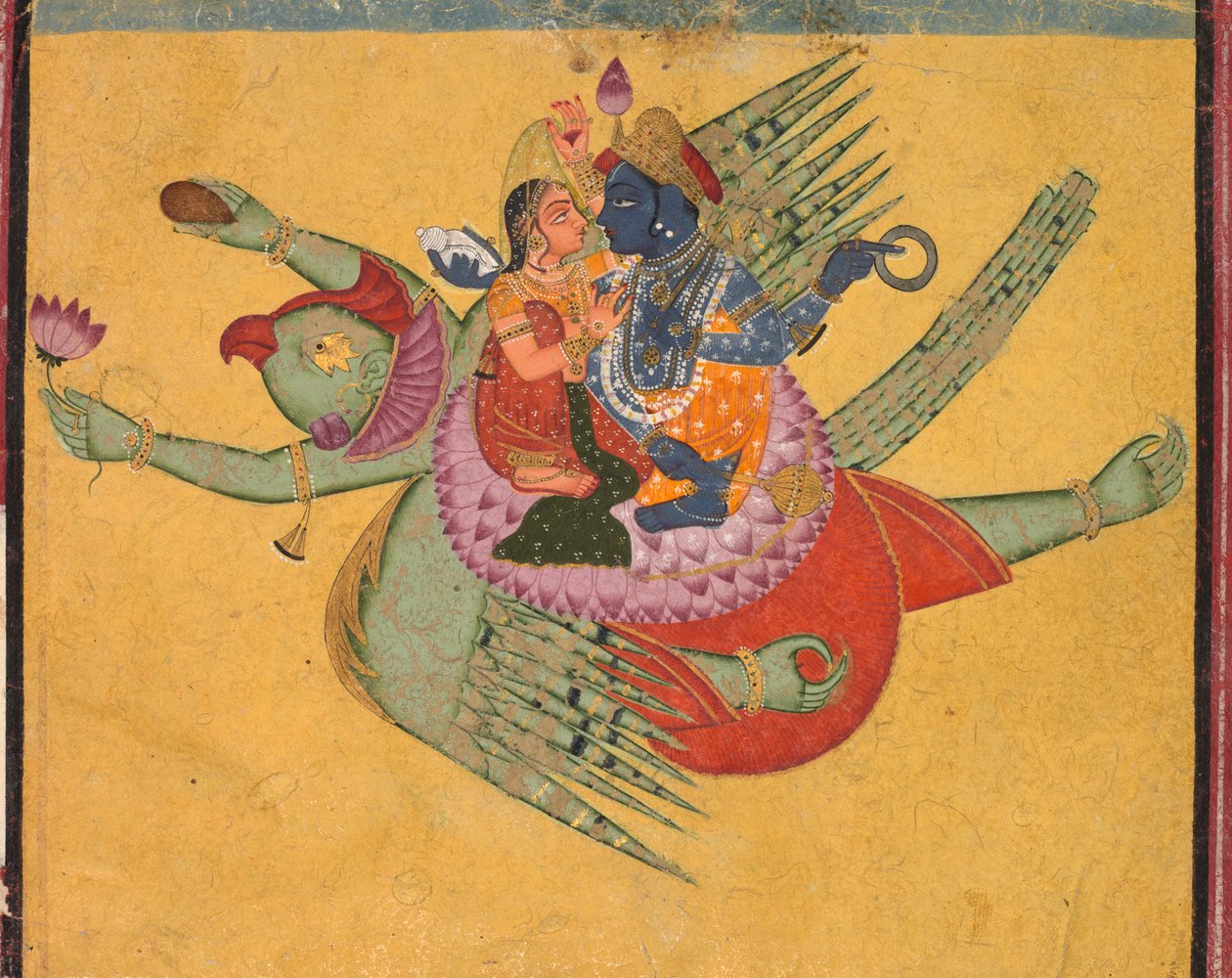 Vishnu ja Lakshmi Garudalla tekijältä Unknown artist