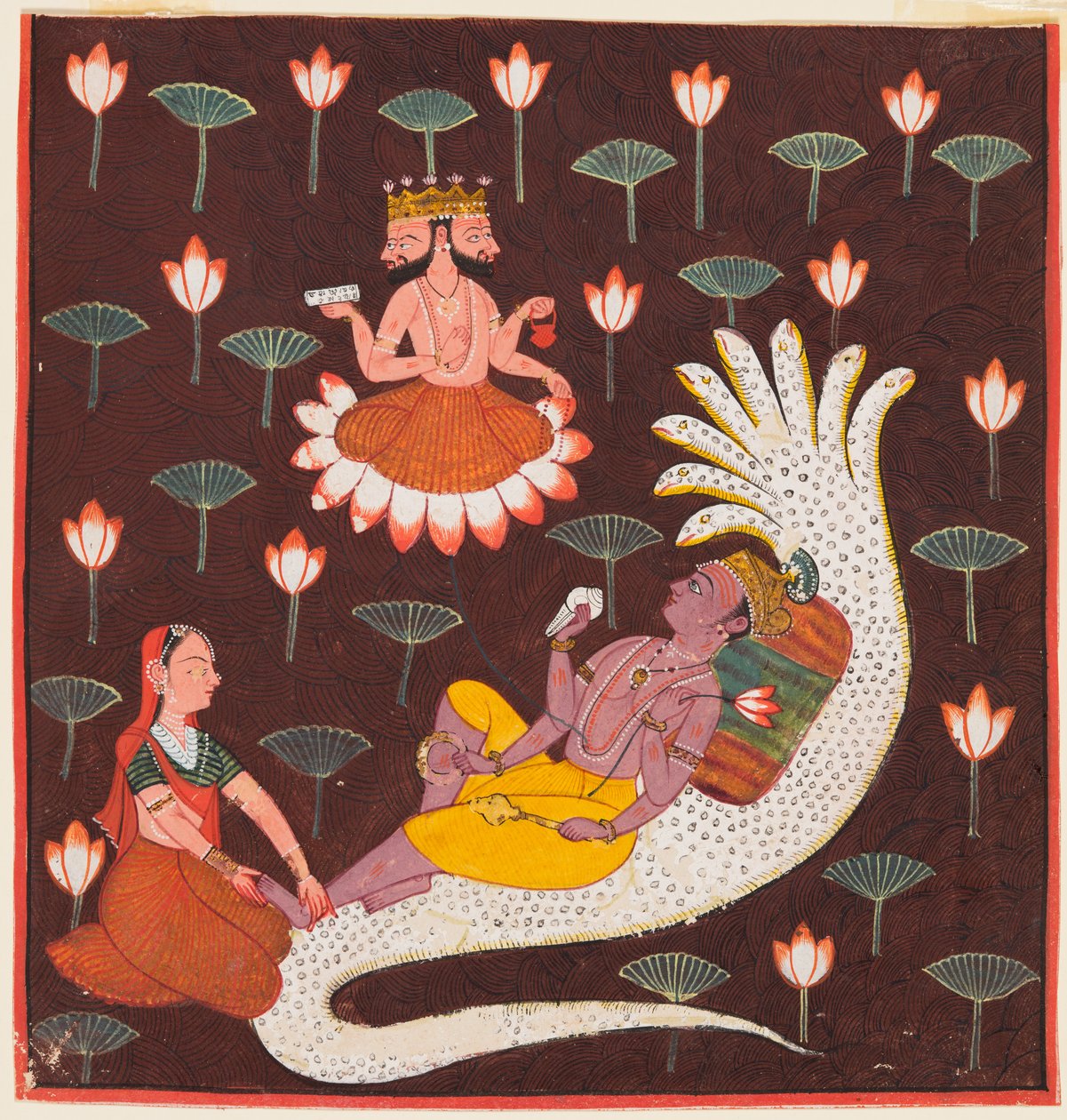 Vishnu Anantalla, loputtomalla käärmeellä tekijältä Unknown artist