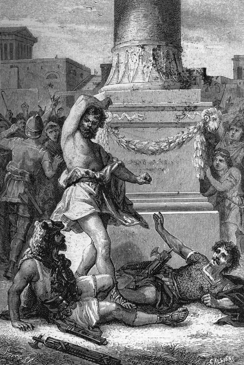 Volero Publilius kieltäytyi pidätyksestä 473 eaa. Kaiverrus tekijältä Unknown artist