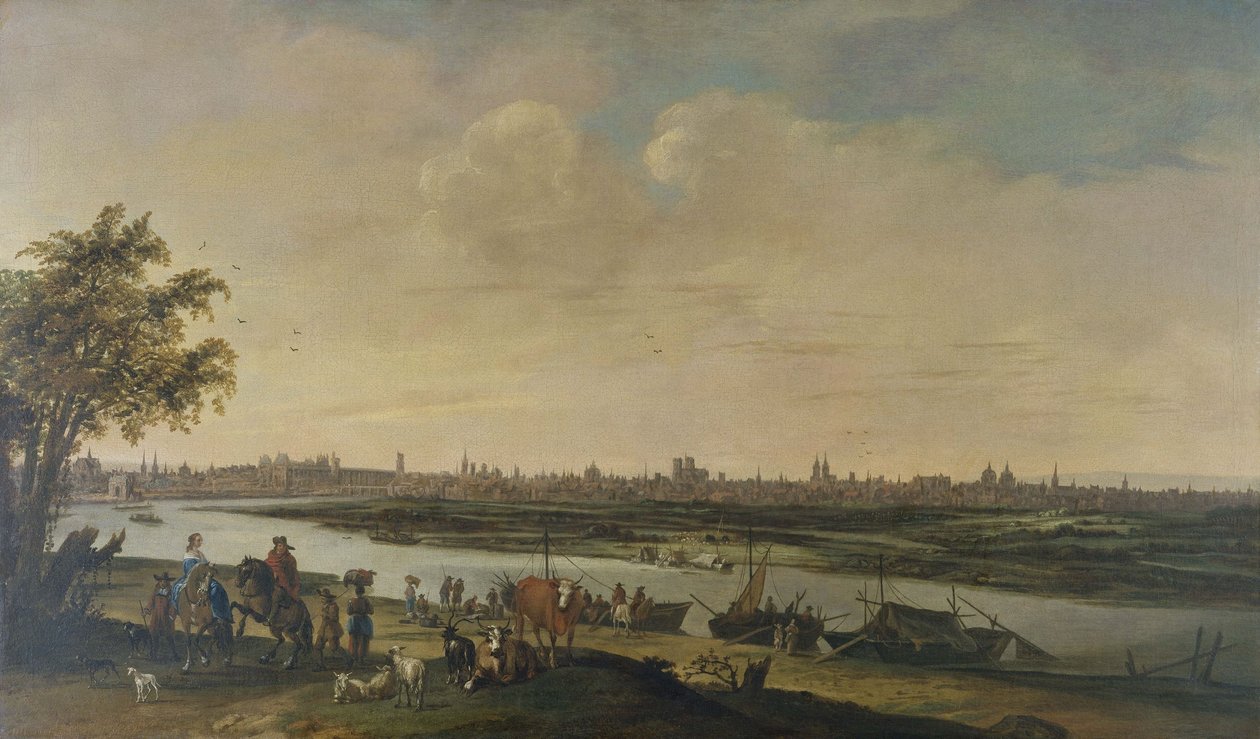 Vue générale de Paris, prise du bas de la colline de Chaillot, noin 1650, vuosien 1645 ja 1655 välillä (öljy kankaalle) tekijältä Unknown artist