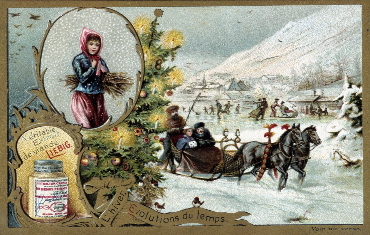 Talvi - Aito Liebig-lihauute - Liebig Kromolitografia 1800-luvun Liebig tekijältä Unknown artist