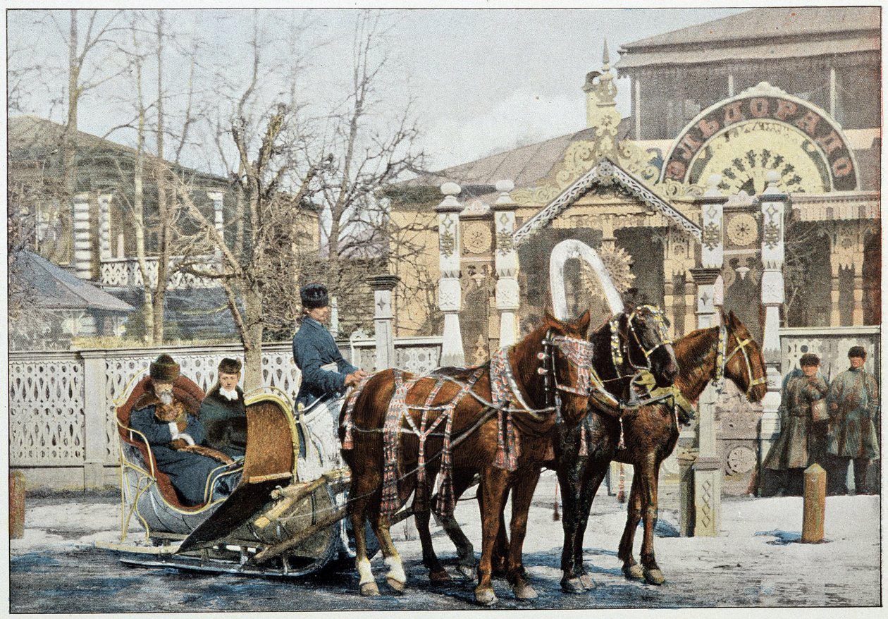 Talvitroikka Moskovassa - valokuvaus, 1800-luvun loppu tekijältä Unknown artist