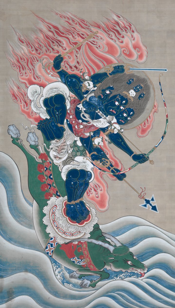 Suuren kunnioitusta herättävän voiman viisauskuningas (Daiitoku Myōō) tekijältä Unknown artist
