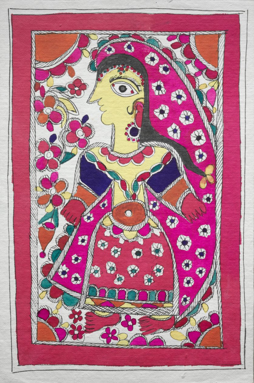 Nainen profiilissa vasemmalle päin (nainen maalari) tekijältä Unknown artist