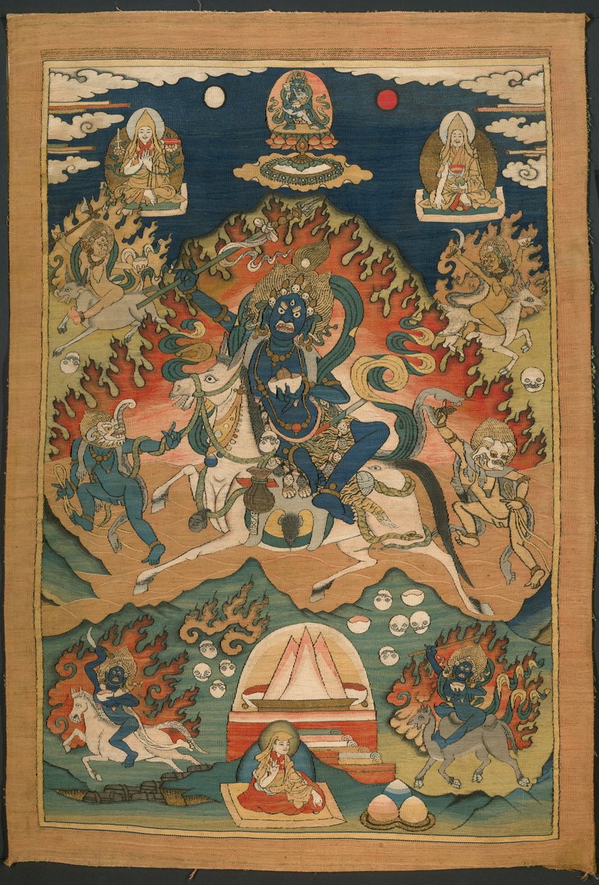 Saraswati-jumalattaren vihainen muoto (Magzor Gyalmo) tai Palden Llamo. tekijältä Unknown artist