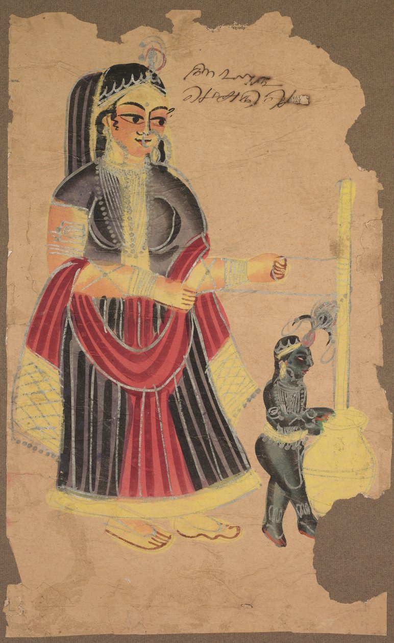 Yasoda ja Krishna tekijältä Unknown artist