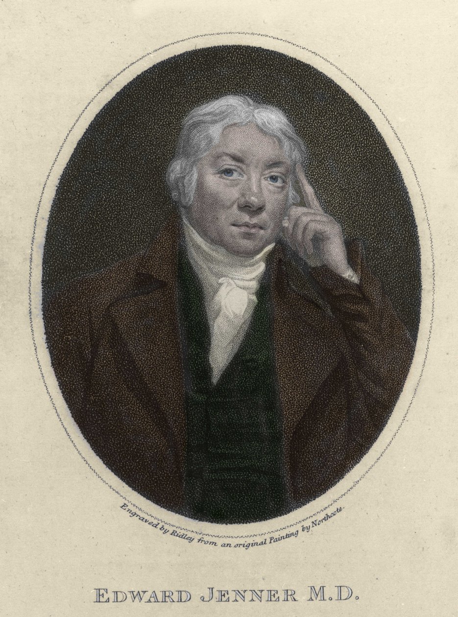 muotokuva Edward Jenneristä (1749-1823), englantilaisesta lääkäristä, immuniteetin löytäjästä isorokkoa vastaan. tekijältä Unknown artist