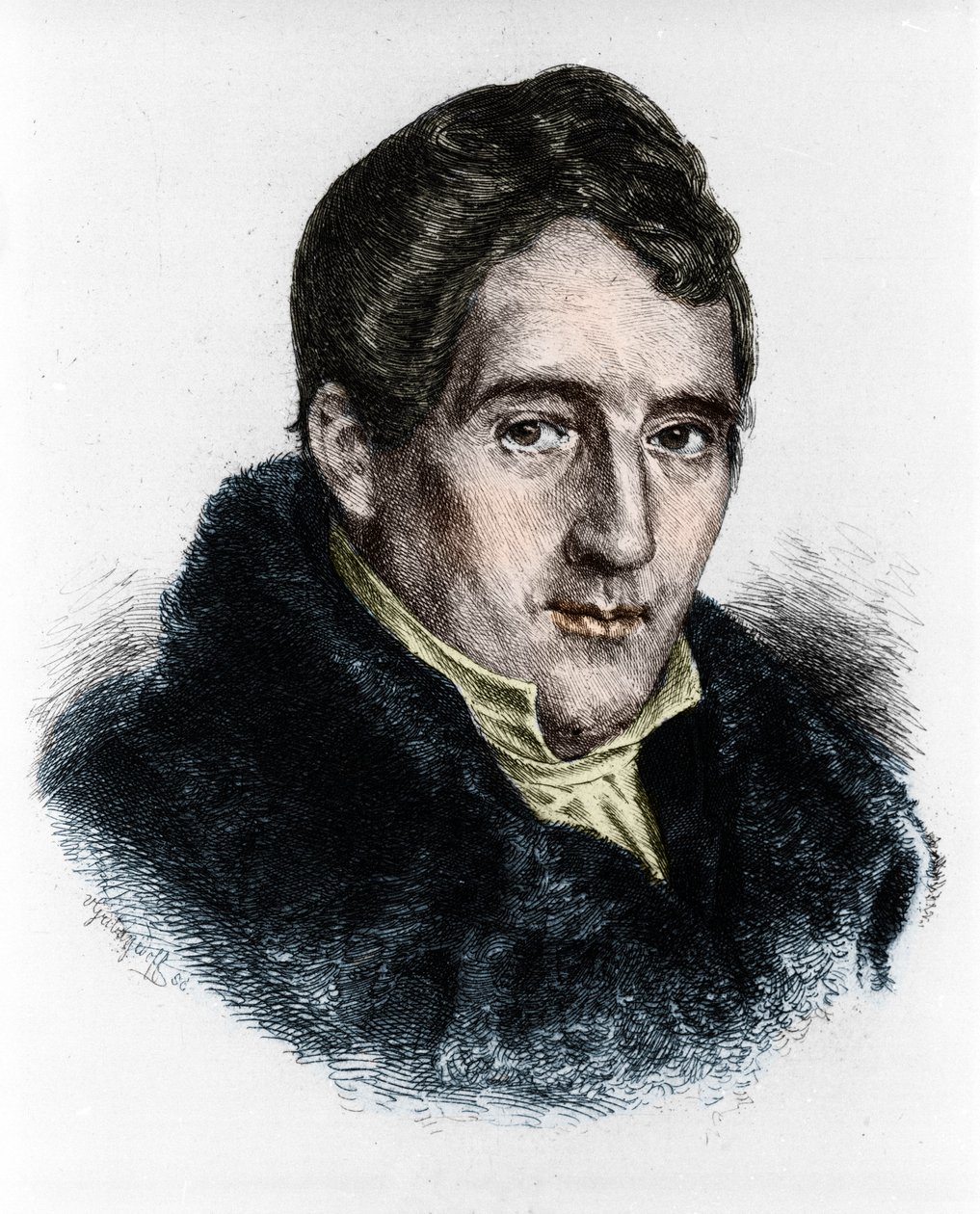 muotokuva saksalaisesta säveltäjästä Louis Sporista (1784-1859). tekijältä Unknown artist