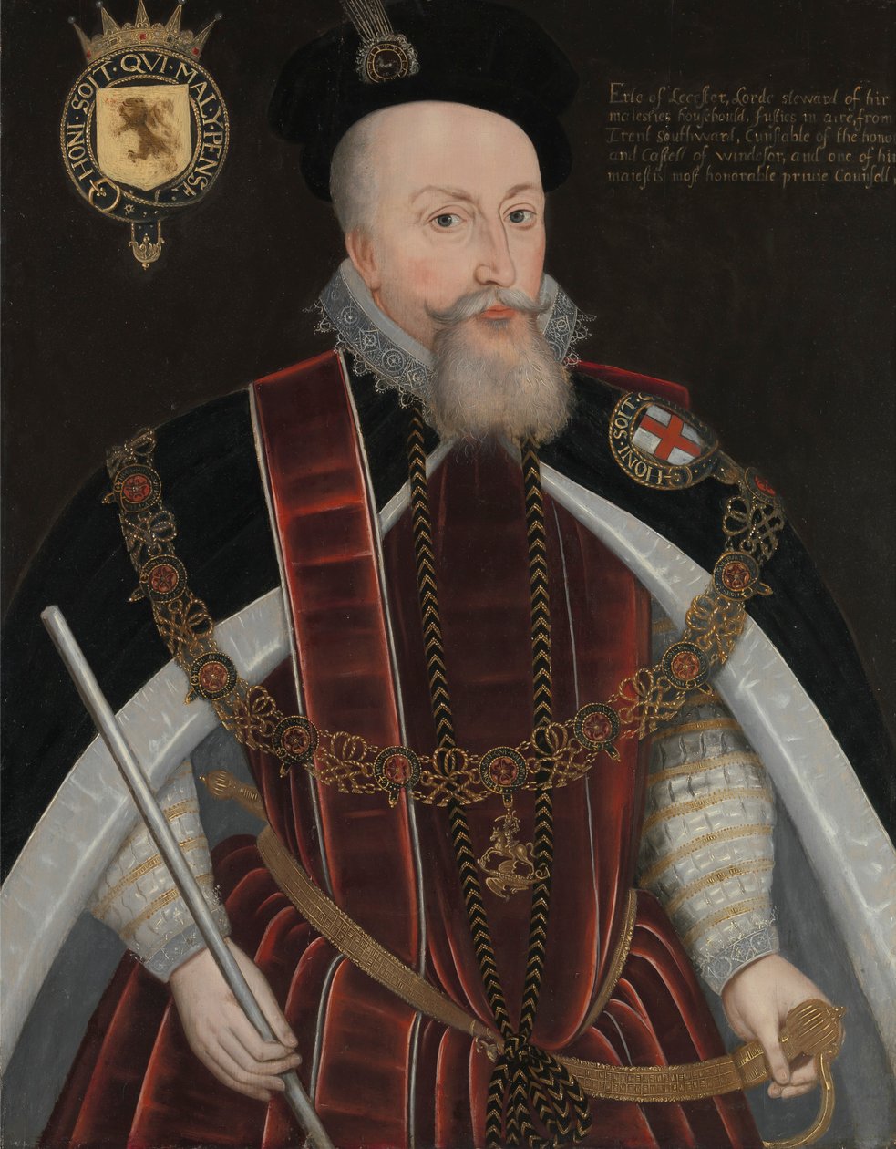 Robert Dudley, Leicesterin ensimmäinen jaarli (1532/3–1588) tekijältä Unknown artist, sixteenth century
