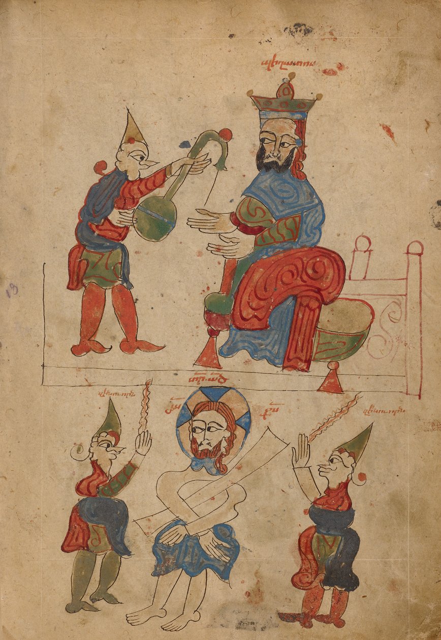 Kristus Pilatuksen edessä; ruoskanleikkaus tekijältä Unknown artist/maker