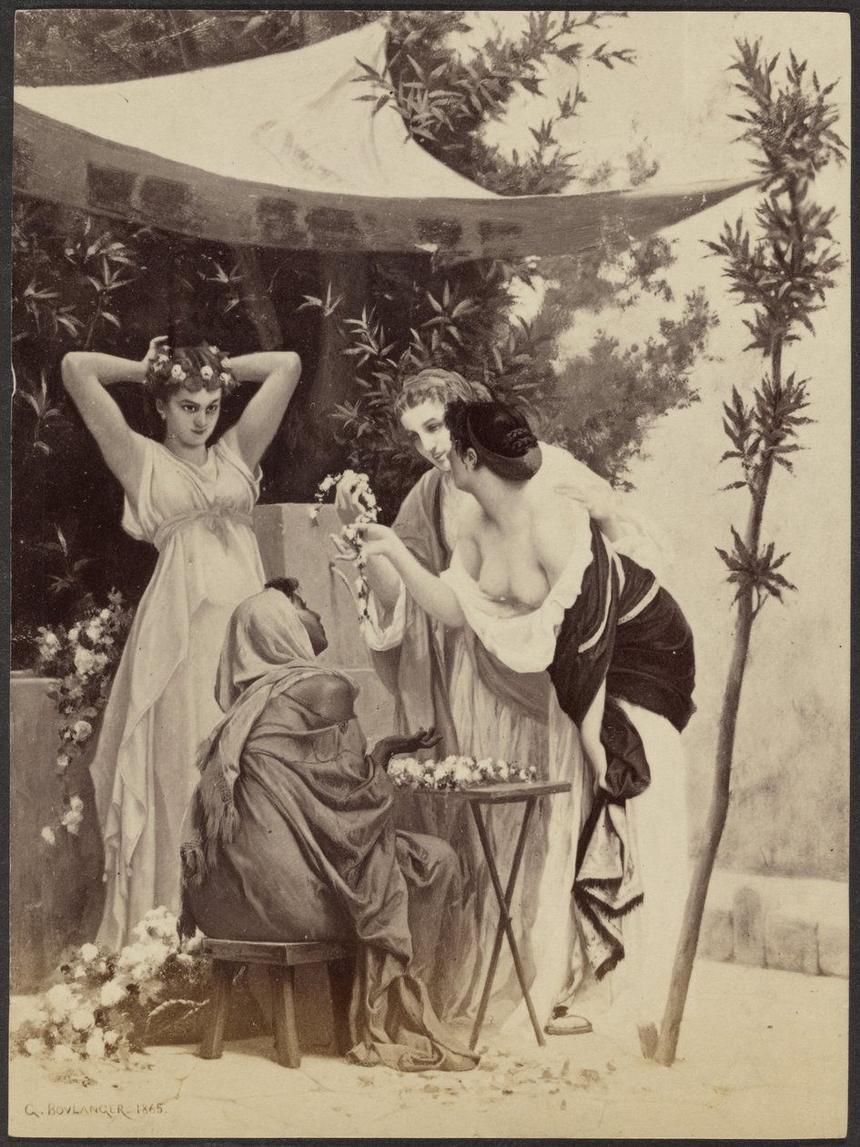 Gustave Boulangerin "Seppeleen myyjä" (The Wreath Seller) tekijältä Unknown artist/maker