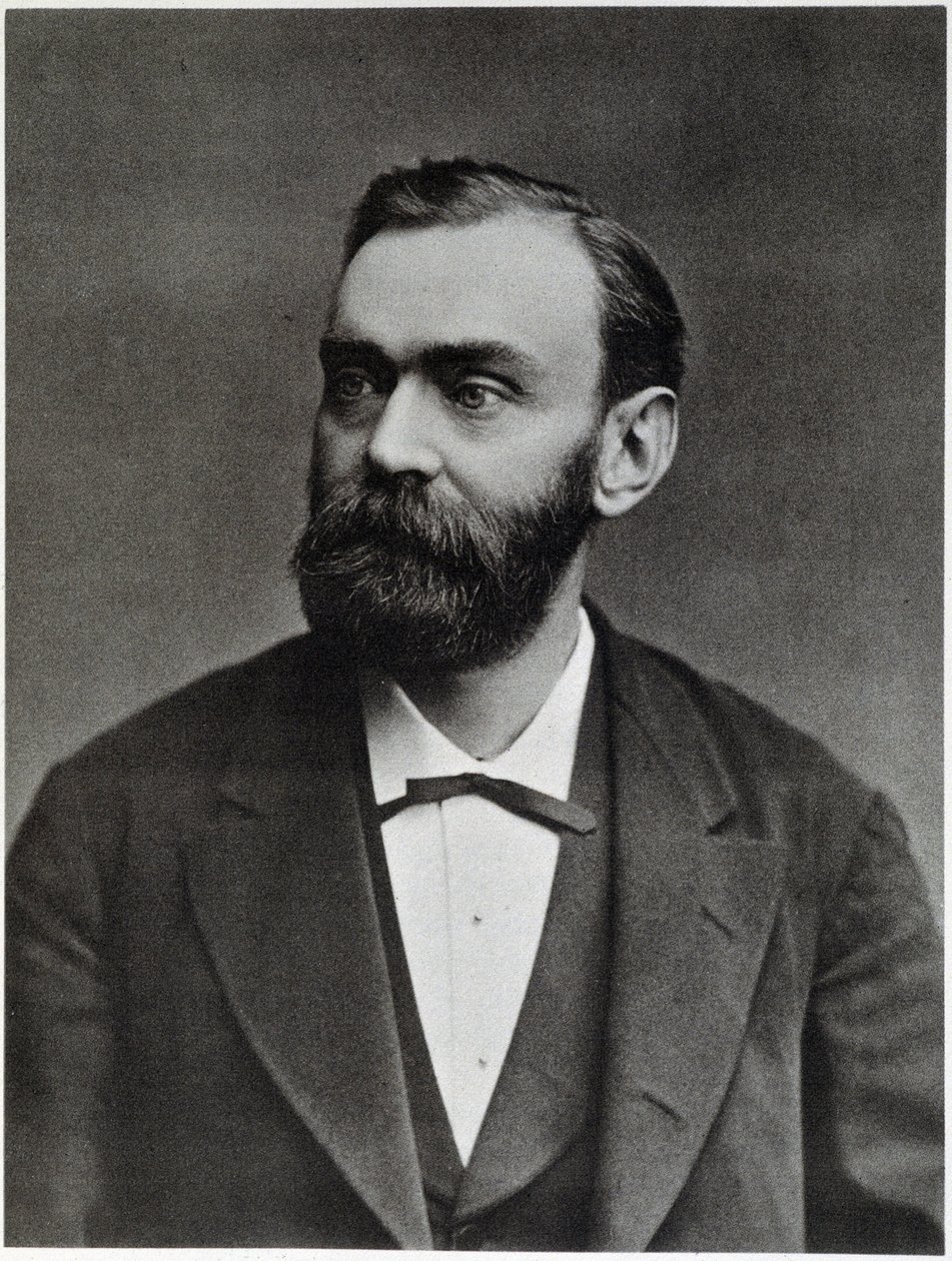 Alfred Nobel 50-vuotiaana - valokuvaus tekijältä Unknown photographer