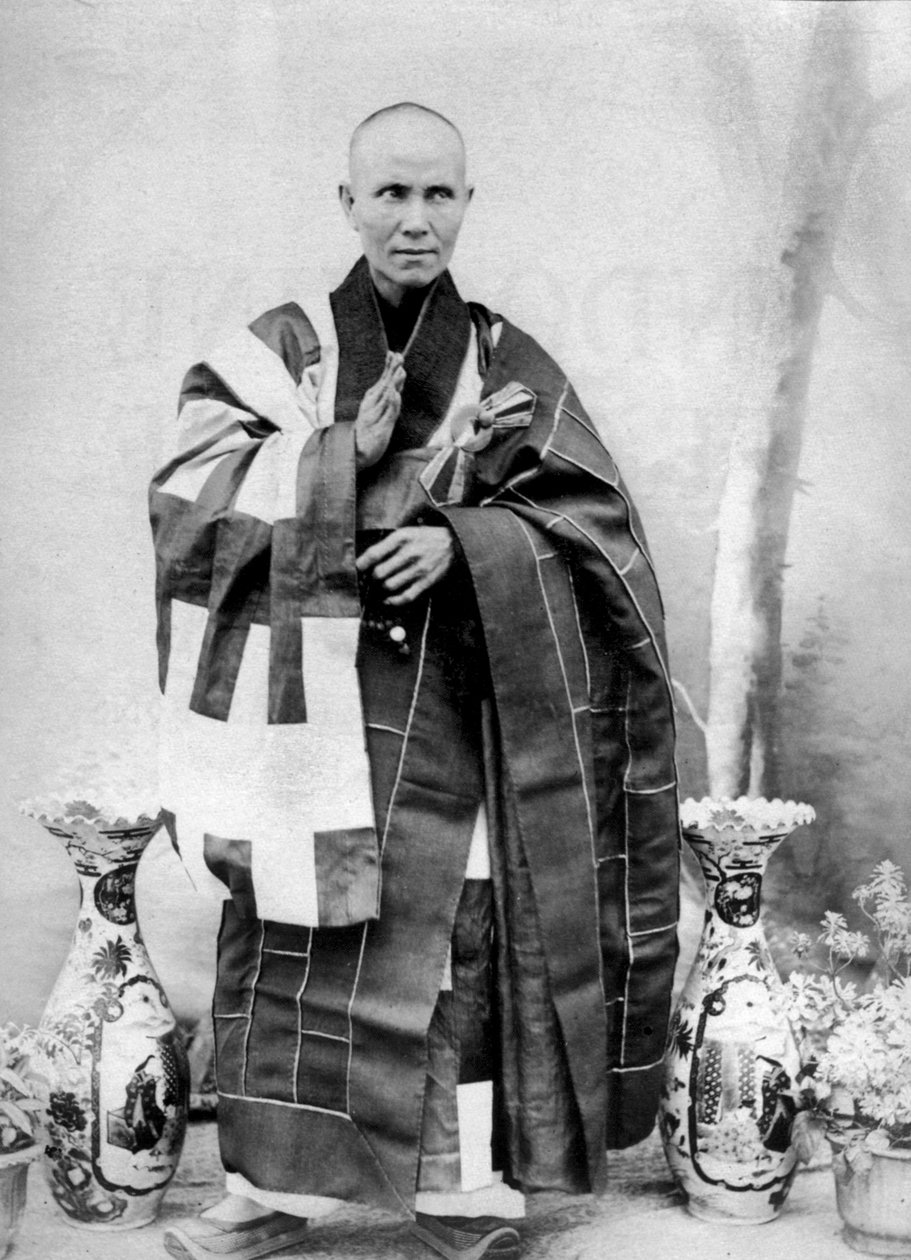 Annamese bonze Cochinchinassa, Indokiinassa, noin 1900 (s/w-kuva). tekijältä Unknown photographer