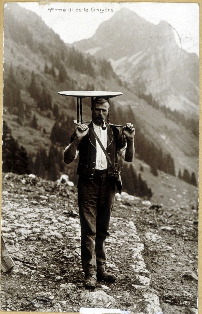 Armailli de la Gruyère - postikortti, 1800-luvun loppu tekijältä Unknown photographer
