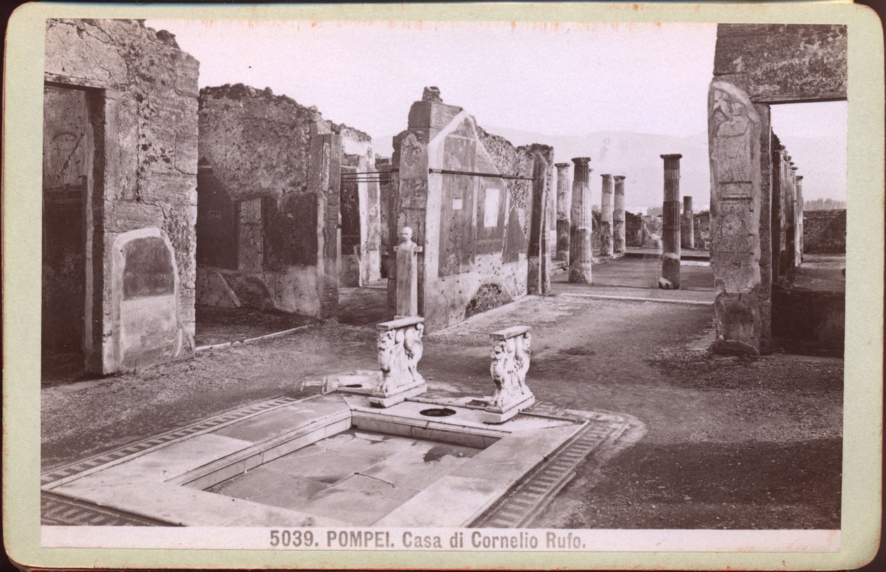 Cornelius Rufuksen talo Pompeijissa, noin 1880 (valokuva). tekijältä Unknown photographer