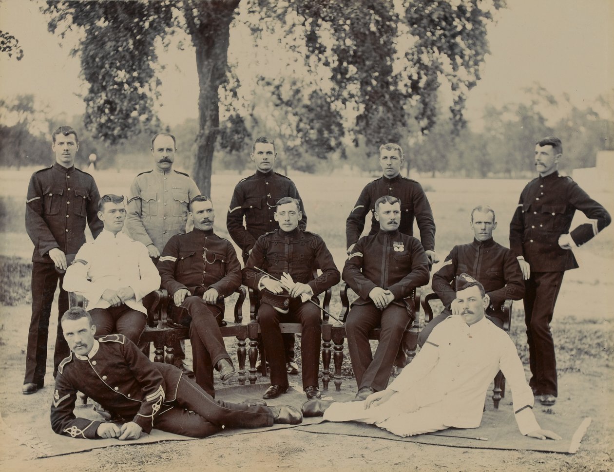 Korpraalit ?C? Komppania, 1. pataljoona Bedfordshiren rykmentti, noin 1890 tekijältä Unknown