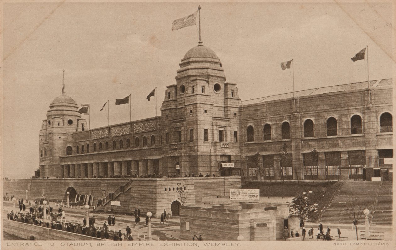 Sisäänkäynti stadionille, British Empire Exhibition, Wembley tekijältä Unknown photographer