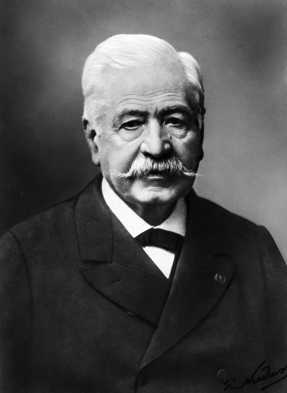 Ferdinand de Lesseps (1805-1894), ranskalainen diplomaatti ja hallintovirkamies. tekijältä Unknown photographer