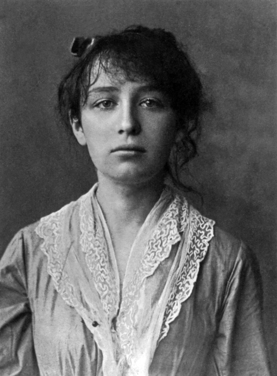 Ranskalainen kuvanveistäjä Camille Claudel (1864-1943) täällä vuonna 1884 tekijältä Unknown photographer