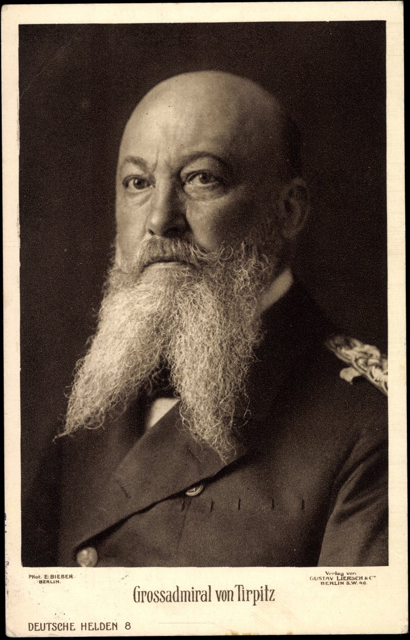Suuramiraali Alfred von Tirpitz, muotokuva, Liersch tekijältä Unknown photographer