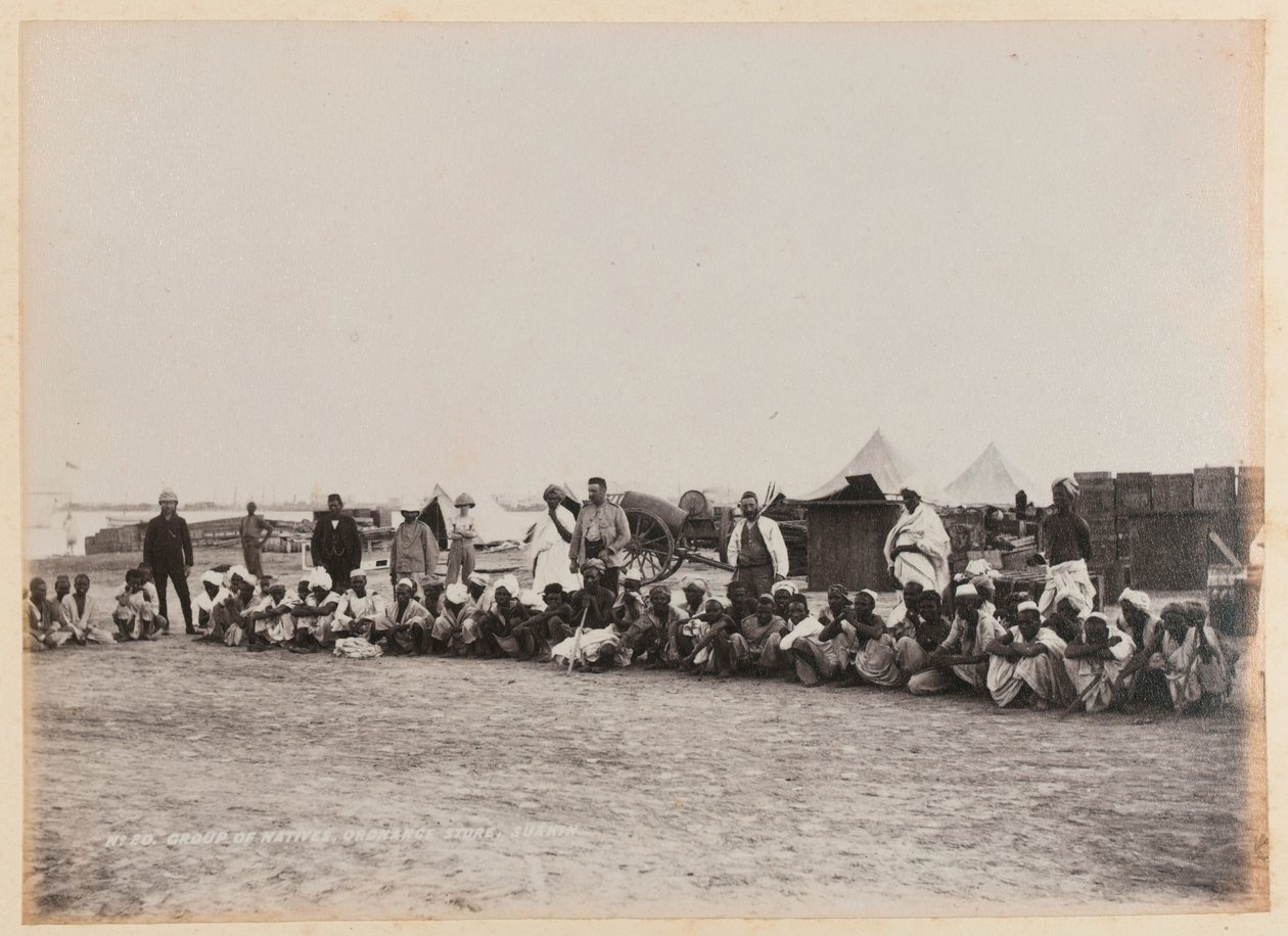 Alkuperäisten ryhmä, Ordnance Store, Suakin, 1884 noin tekijältä Unknown