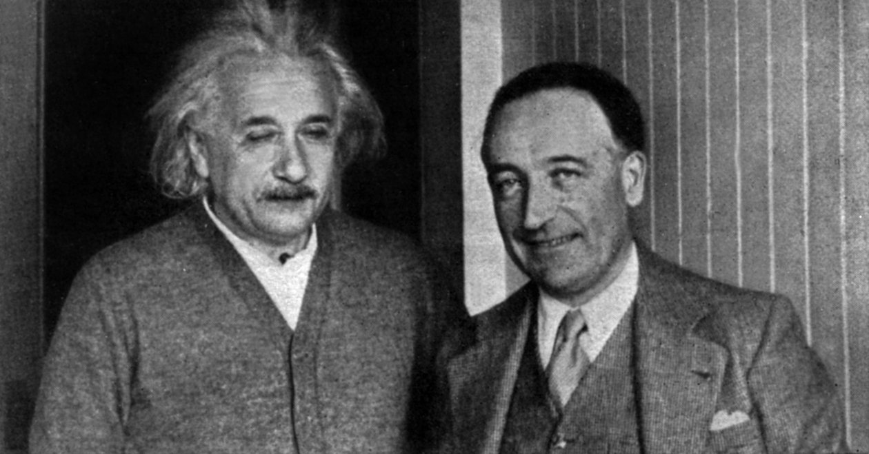 Louis Farigoulen eli Jules Romainsin vastaanotti Albert Einstein, Princeton, USA tekijältä Unknown photographer