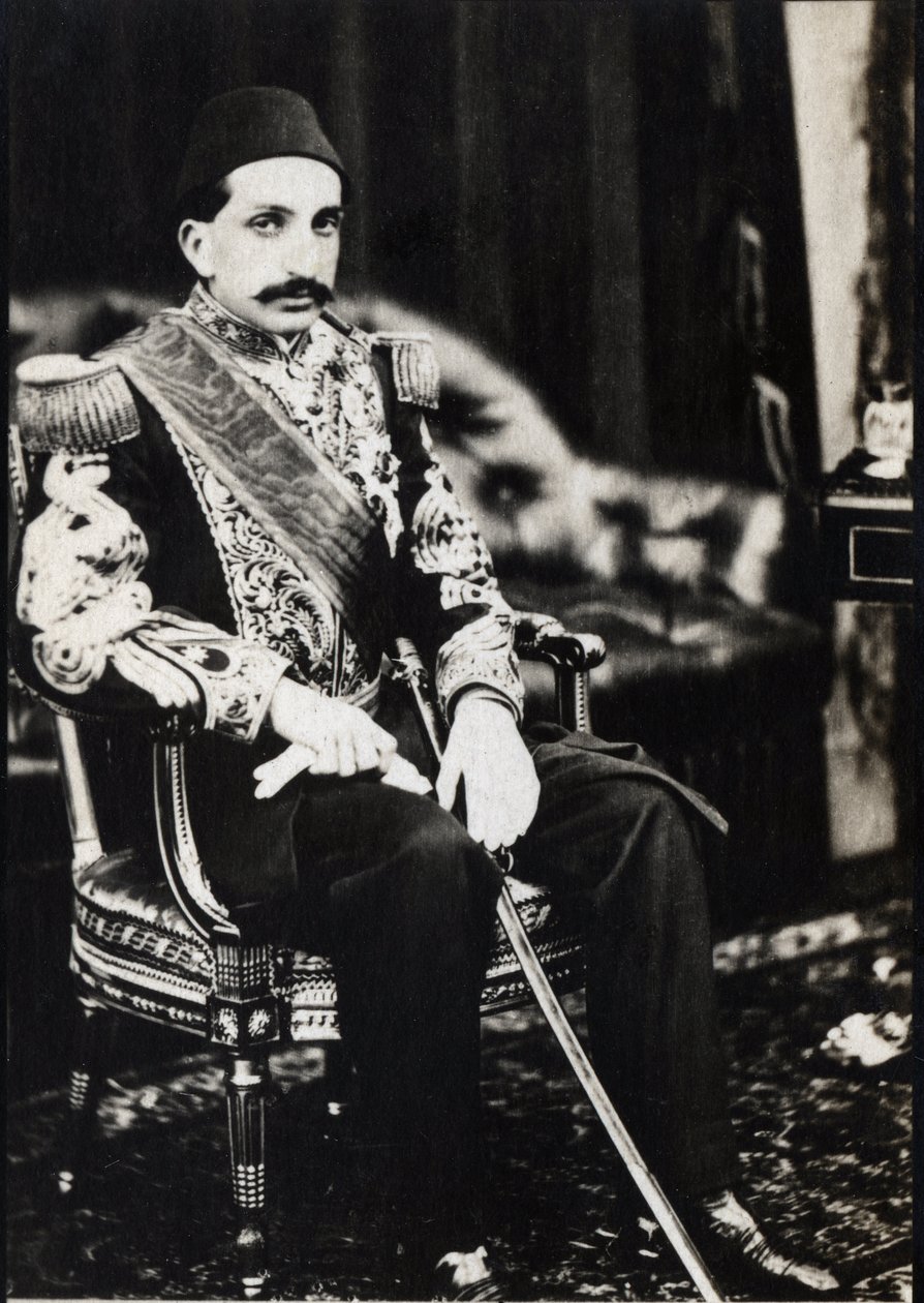 Ottomaanien valtakunnan sulttaanin Abdulhamid II:n (1842-1918) muotokuva (mv. kuva) tekijältä Unknown photographer