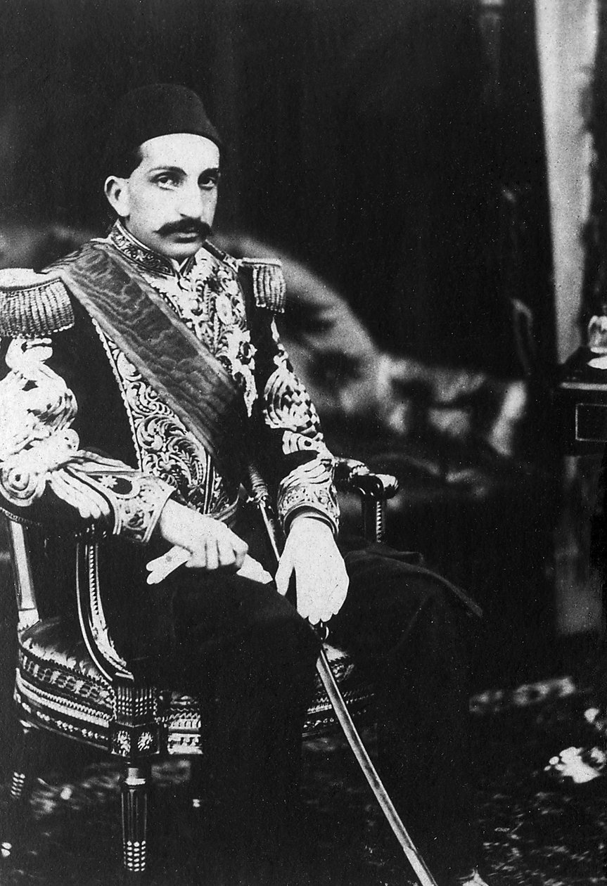Muotokuva Abdulhamid II:sta (Abd ul Hamid, Abd-ul-Hamid, Abdulhemit, Abdul Hamid, Abd al-Hamid, Abd al-Hamid, Abd al-Hamid) (1842-1918), Ottomaanien valtakunnan sulttaani. tekijältä Unknown photographer
