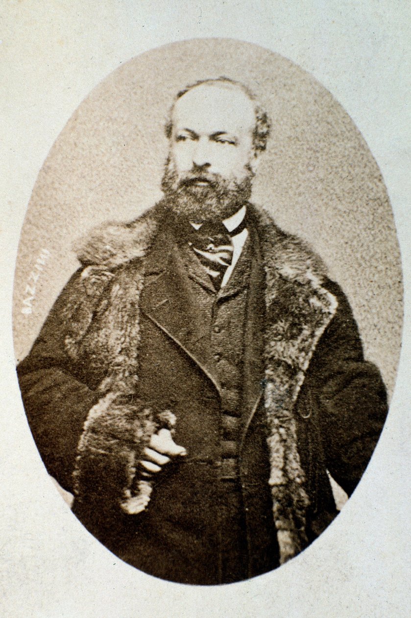 Antonio Bazzinin muotokuva, italialainen säveltäjä ja viulisti (m/v kuva tekijältä Unknown photographer