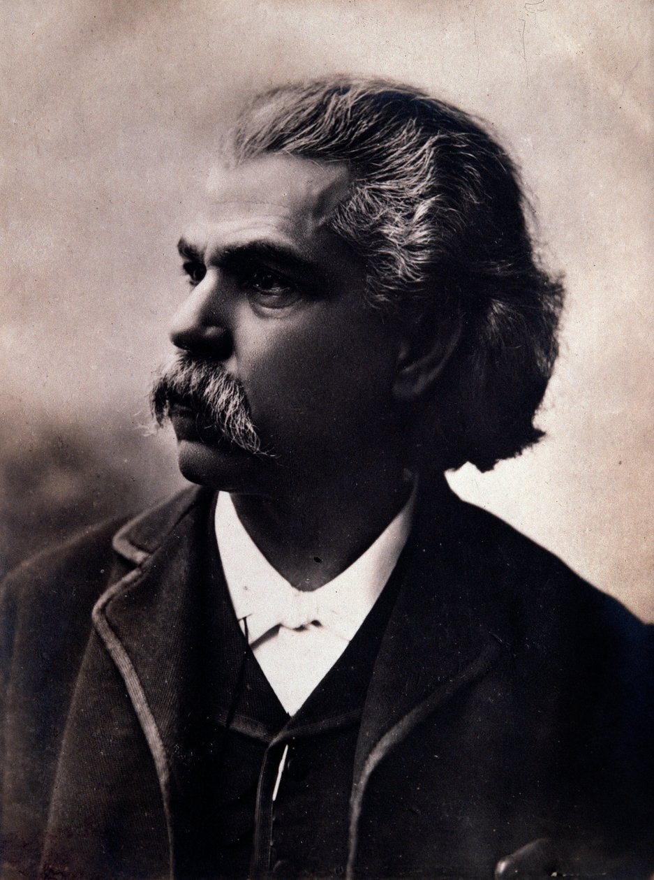 Brasilialaisen säveltäjän Carlos Andrea Gomesin (Gomez) (1836-1896) muotokuva Valokuva. 1800-luvulla. Bologna, civico Museo Museo tekijältä Unknown photographer