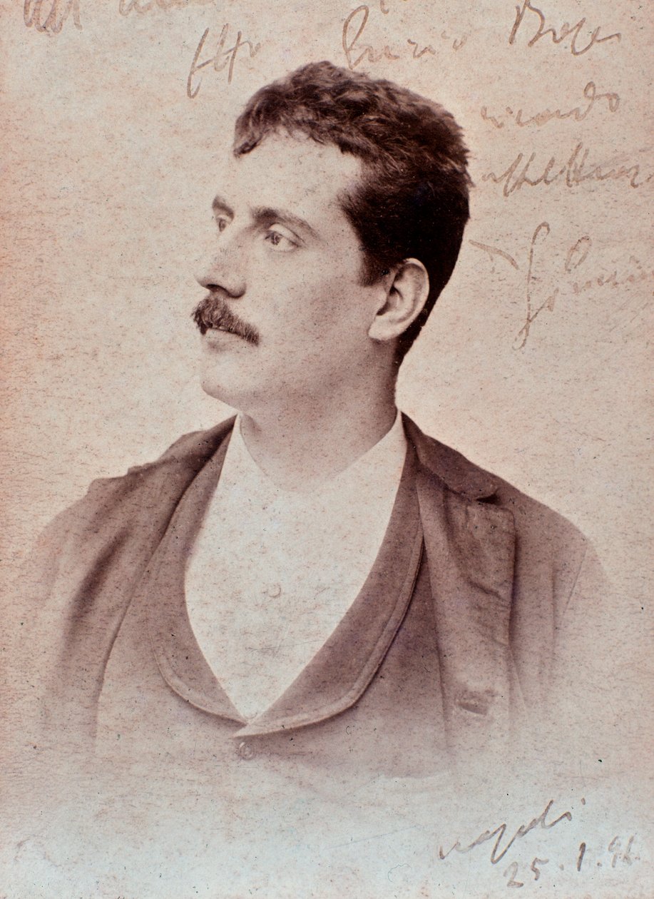 Giacomo Puccinin muotokuva (m/w kuva tekijältä Unknown photographer