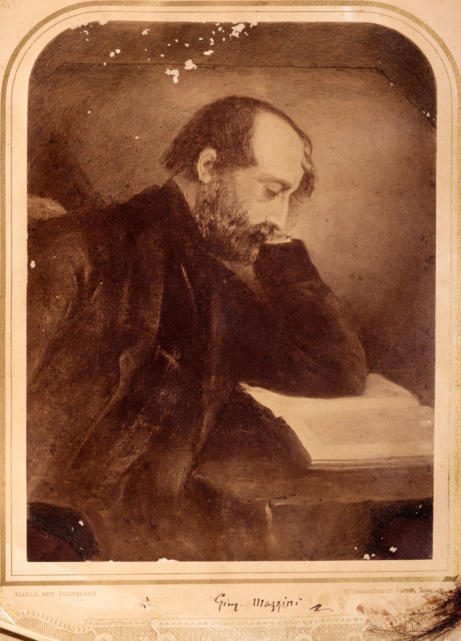 Giuseppe Mazzinin muotokuva nimikirjoituksella (m/v kuva) tekijältä Unknown photographer