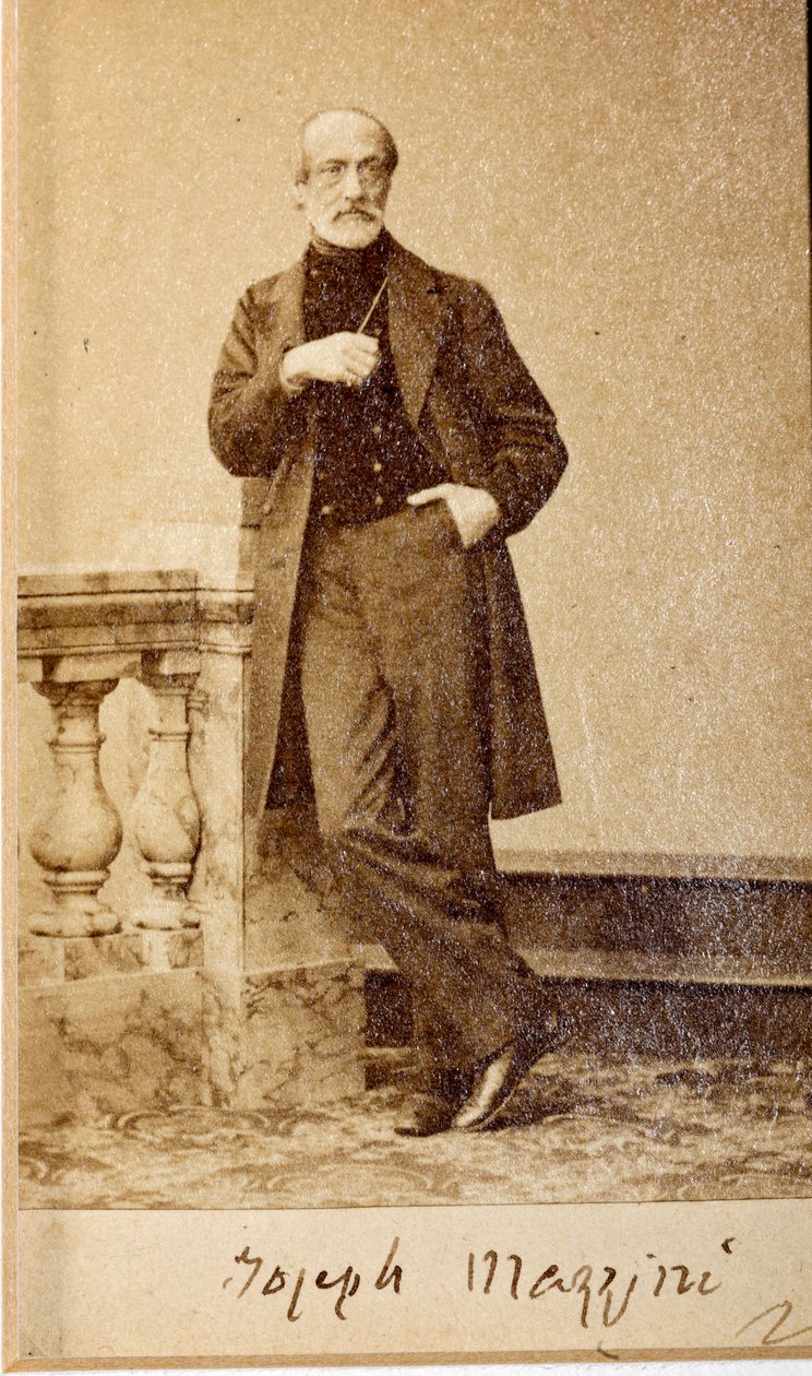 Giuseppe Mazzinin muotokuva nimikirjoituksella (m/v kuva) tekijältä Unknown photographer