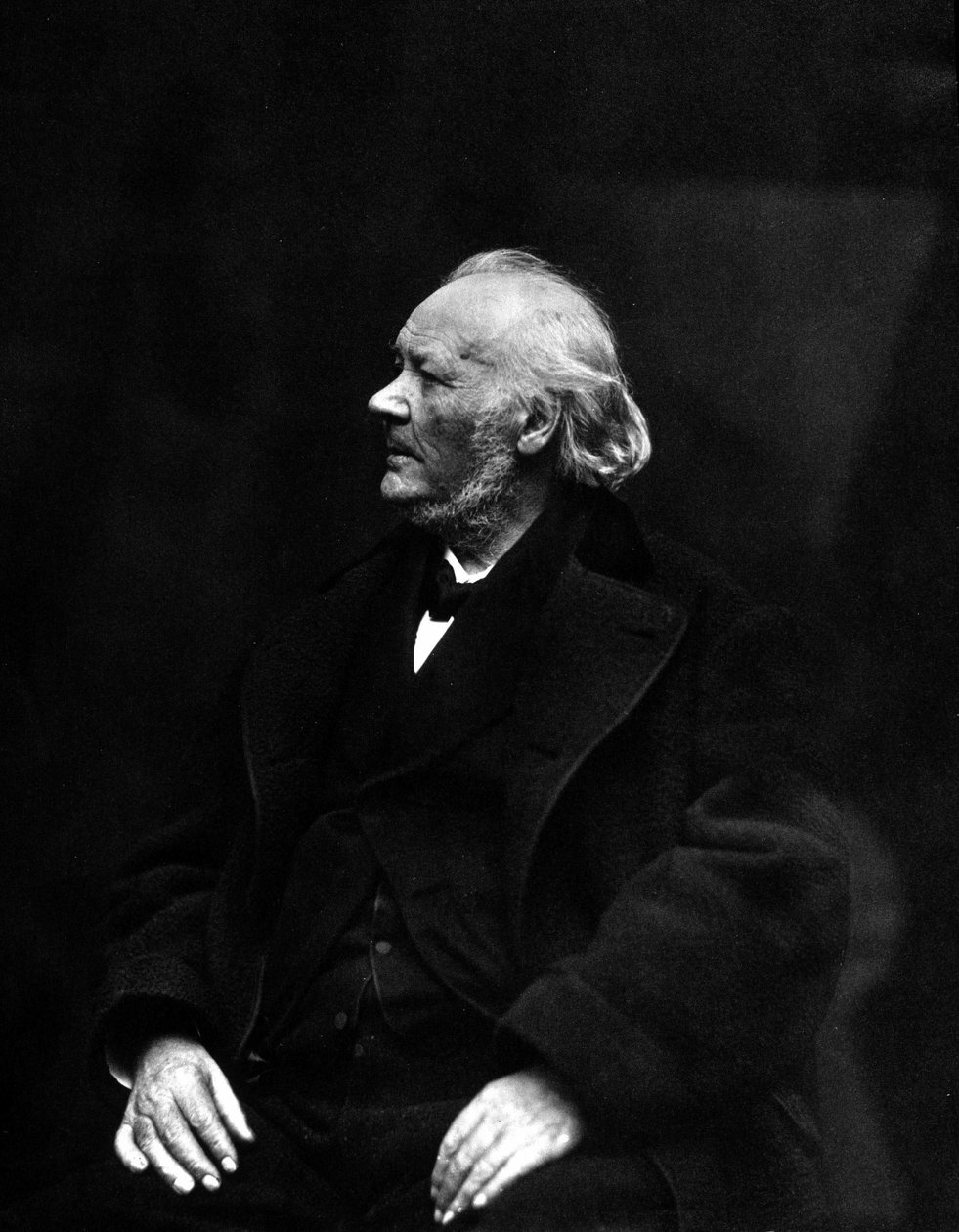 Honore Daumierin muotokuva, ranskalainen sarjakuvapiirtäjä, litografi, taidemaalari ja kuvanveistäjä (1808-1879). 1800-luvun valokuva. tekijältä Unknown photographer