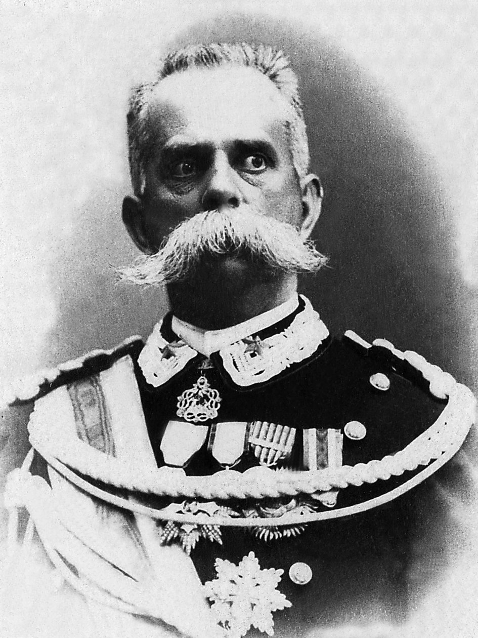 Humbert I:n (1844-1900), Italian kuninkaan muotokuva vuosina 1878-1900, anarkisti Bresci murhasi hänet. tekijältä Unknown photographer