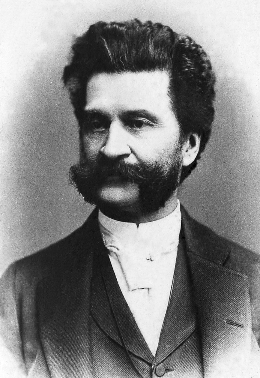 Johann Straussin (1825-1899), itävaltalaisen säveltäjän muotokuva. tekijältä Unknown photographer