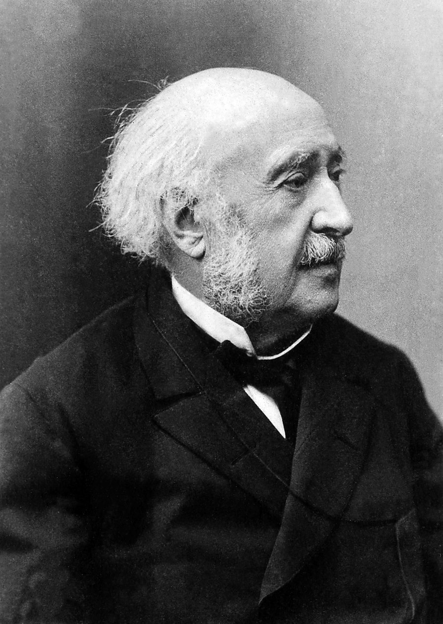 Ranskalaisen poliitikon Jules Francois Simon Suisse dit Jules Simon (1814-1896) muotokuva. tekijältä Unknown photographer